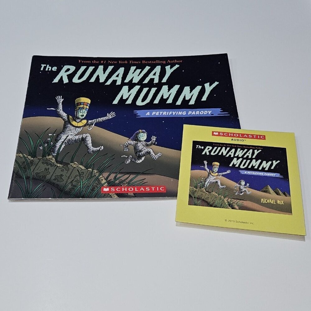 The Runaway Mummy Petrifying Parody Paperback Book CD Set Michael Rex Scholastic